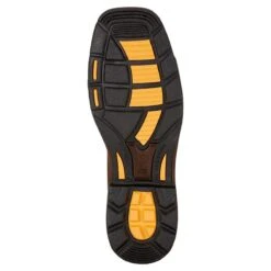 Ariat Boots: Men's 10017436 Brown WorkHog Wide H20 11" Waterproof Pull On Work Boots -Workingperson Deals Shirts Store 10017436 sole