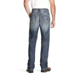 Ariat Work FR: Men's FR 10023467 Bryce M4 Low Rise Stretch DuraLight Boot Cut Jeans -Workingperson Deals Shirts Store 10023467 back