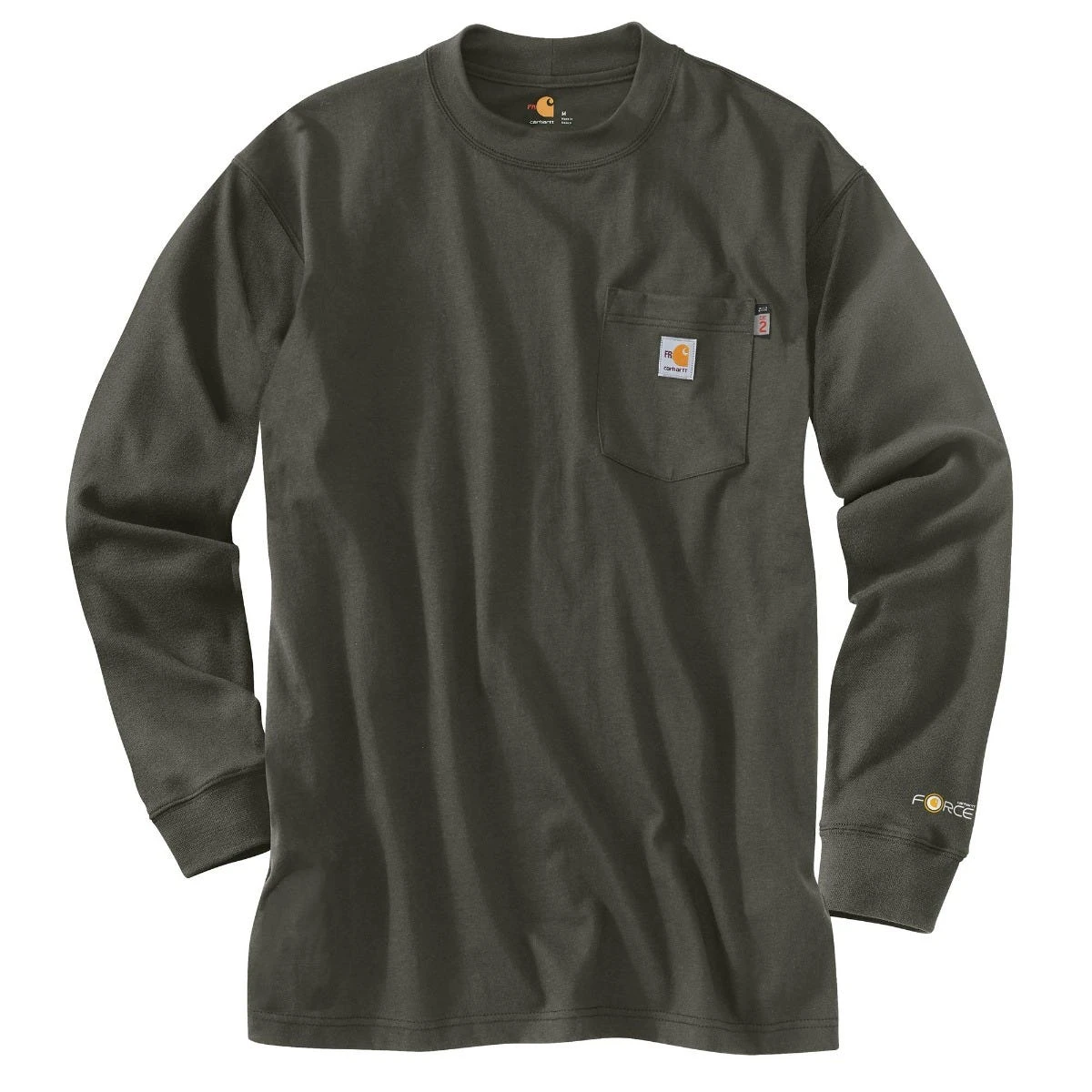 Carhartt Force Shirts: Men's 100235 OLV Olive Flame Resistant Force Work Shirt 1 Carhartt Force Shirts: Men's 100235 OLV Olive Flame Resistant Force Work Shirt