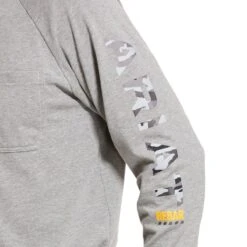 Ariat Rebar Shirt: Men's 10027901 Heather Grey Cotton Strong Graphic T-Shirt