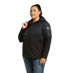 Ariat Rebar Jackets: Women's 10037511 Black Cloud 9 Insulated Jacket -Workingperson Deals Shirts Store 10037511 front plus