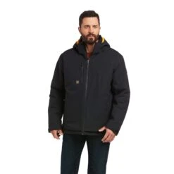 Ariat Rebar Jackets: Men's 10037605 Black Storm Fighter 2.0 H2O Jacket
