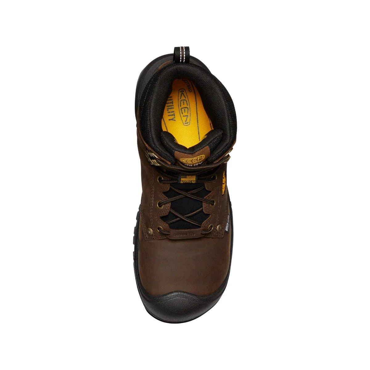 Keen Utility Boots: Men's 1027107 Dark Earth Black Carbon Fiber Toe Internal Met Gaurd 6" Waterproof Work Boot 4 Keen Utility Boots: Men's 1027107 Dark Earth Black Carbon Fiber Toe Internal Met Gaurd 6" Waterproof Work Boot - Image 4