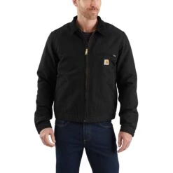 Carhartt Jackets: Men's 103828 BLK Black Blanket Lined Relaxed Fit Detroit Jacket 9 Carhartt Jackets: Men's 103828 BLK Black Blanket Lined Relaxed Fit Detroit Jacket -Workingperson Deals Shirts Store 103828blk 1