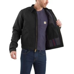 Carhartt Jackets: Men's 103828 BRN Brown Blanket Lined Relaxed Fit Detroit Jacket 7 Carhartt Jackets: Men's 103828 BRN Brown Blanket Lined Relaxed Fit Detroit Jacket -Workingperson Deals Shirts Store 103828blk avl 3