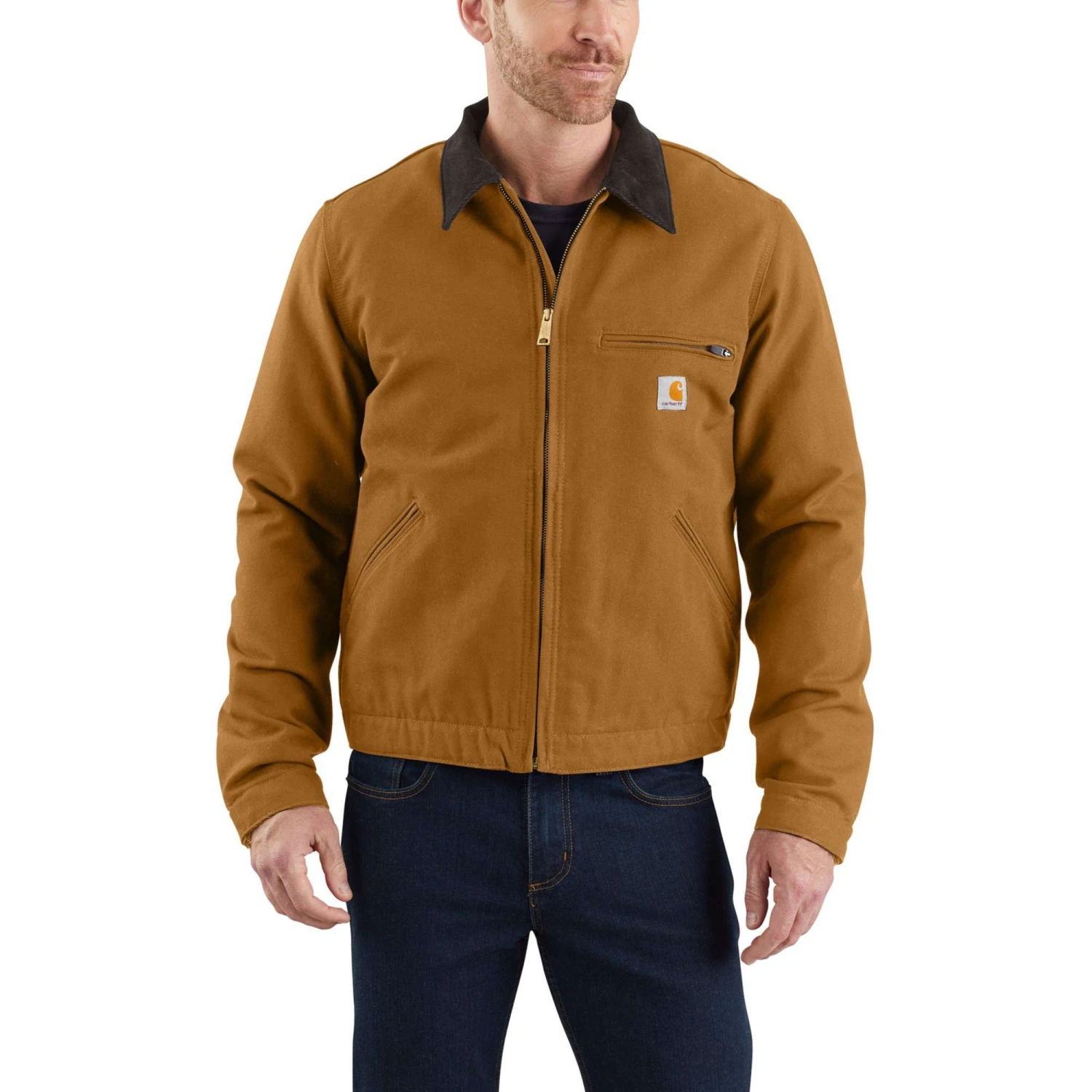 Carhartt Jackets: Men's 103828 BRN Brown Blanket Lined Relaxed Fit Detroit Jacket 2 Carhartt Jackets: Men's 103828 BRN Brown Blanket Lined Relaxed Fit Detroit Jacket - Image 2