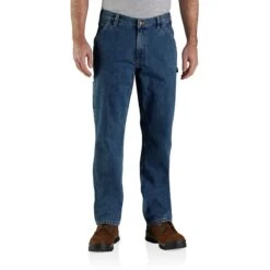 Carhartt Jeans: Men's 104941 H45 Canal Loose Fit Utility Work Jean