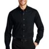 Port Authority Shirts: Men's S600T CNVY Classic Navy Button Down Long Sleeve Twill Shirt