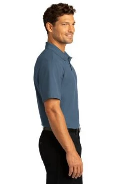 Port Authority Shirts: Men's K810 RBLU Regatta Blue SuperPro React Polo Shirt -Workingperson Deals Shirts Store 10871 rgttablue 3 k810rgttabluemodelside 337w