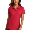 Port Authority Shirts: Women's LK810 RRD Rich Red SuperPro React Polo Shirt