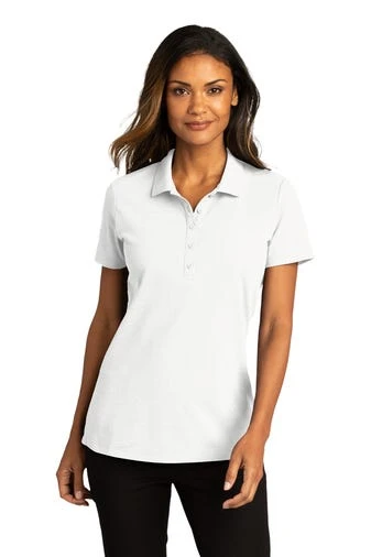 Port Authority Shirts: Women's LK810 WHT White SuperPro React Polo Shirt 1 Port Authority Shirts: Women's LK810 WHT White SuperPro React Polo Shirt