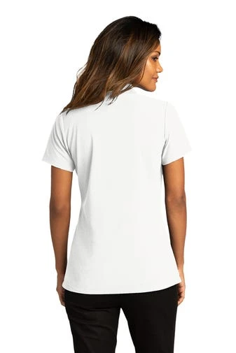 Port Authority Shirts: Women's LK810 WHT White SuperPro React Polo Shirt 4 Port Authority Shirts: Women's LK810 WHT White SuperPro React Polo Shirt - Image 4