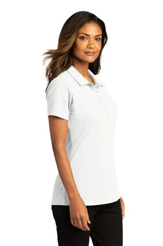 Port Authority Shirts: Women's LK810 WHT White SuperPro React Polo Shirt 2 Port Authority Shirts: Women's LK810 WHT White SuperPro React Polo Shirt - Image 2