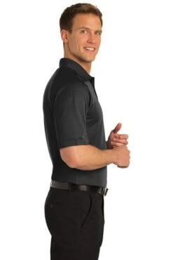 Port Authority Shirts: Men's K525 BK Black Dry Zone Ottoman Polo -Workingperson Deals Shirts Store 1313 black 3 k525blackmodelside2 337w