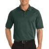 Port Authority Shirts: Men's K525 DGN Moisture-Wicking Dry Zone Dark Green Ottoman Polo Shirt