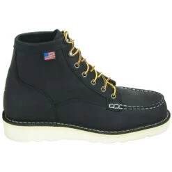 Danner Boots: Men's Black Moc Toe 15568 Bull Run Soft Toe Work Boots