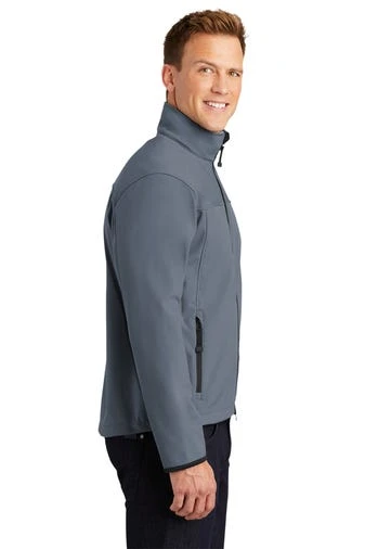 Port Authority Jackets: Men's J790 AB Atlantic Blue Chrome Glacier Soft Shell Jacket 3 Port Authority Jackets: Men's J790 AB Atlantic Blue Chrome Glacier Soft Shell Jacket - Image 3