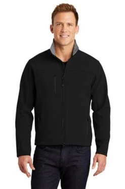 Port Authority Jackets: Men's J790 BLK Black Chrome Glacier Soft Shell Jacket