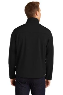 Port Authority Jackets: Men's J790 BLK Black Chrome Glacier Soft Shell Jacket -Workingperson Deals Shirts Store 2023 blkchrome 2 j790blkchromemodelback2 337w