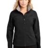 Port Authority Jackets: Women's L790 BLK Black Chrome Glacier Soft Shell Jacket