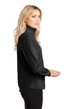 Port Authority Jackets: Women's L790 BLK Black Chrome Glacier Soft Shell Jacket -Workingperson Deals Shirts Store 2280 blkchrome 3 l790blkchromemodelside1 337w