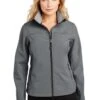 Port Authority Jackets: Women's L790 SMK Smoke Grey Chrome Glacier Soft Shell Jacket