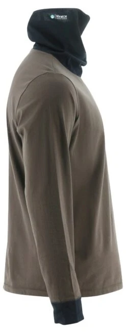 Cat Apparel: Men's 2511780 12670 Drizzle Long Sleeve Viraloff Gaiter Tee 7 Cat Apparel: Men's 2511780 12670 Drizzle Long Sleeve Viraloff Gaiter Tee -Workingperson Deals Shirts Store 2511780 12670 1