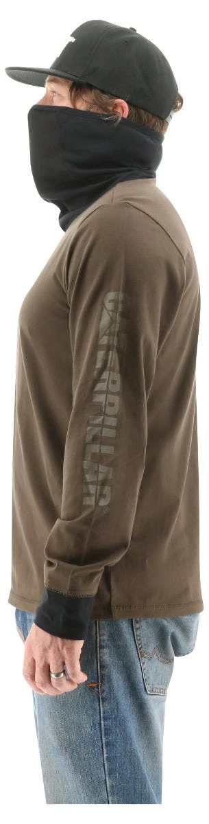 Cat Apparel: Men's 2511780 12670 Drizzle Long Sleeve Viraloff Gaiter Tee 2 Cat Apparel: Men's 2511780 12670 Drizzle Long Sleeve Viraloff Gaiter Tee - Image 2