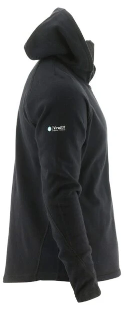 CAT Apparel: Men's 2910489 10121 Pitch Black Viraloff Hooded Sweatshirt -Workingperson Deals Shirts Store 2910489 10121 2