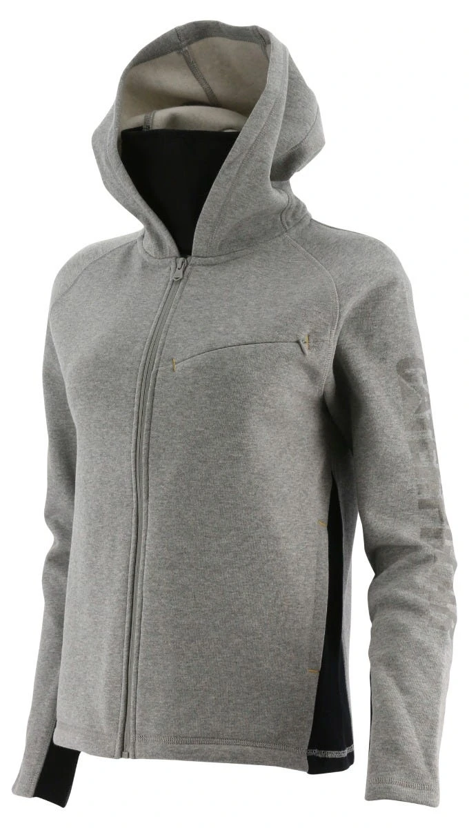 CAT Apparel: Women's 2910490 10122 Heather Grey Viraloff Hooded Sweatshirt 1 CAT Apparel: Women's 2910490 10122 Heather Grey Viraloff Hooded Sweatshirt