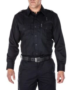 5.11 Tactical Shirts: Men's 72344 750 Midnight Navy Moisture-Resistant PDU Twill Long Sleeve Shirt