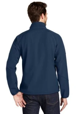 Port Authority Jackets: Men's J705 BLU Insignia Blue Textured Soft Shell Jacket -Workingperson Deals Shirts Store 3504 insblue 2 j705insbluemodelback1 337w