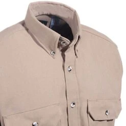 Bulwark Shirts: Men's SMU2 KH Flame-Resistant Khaki Work Shirt -Workingperson Deals Shirts Store 3 6