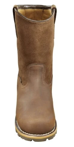 Carhartt Boots: Men's CMP1053 Brown Waterproof Slip Resistant Wellington Work Boot