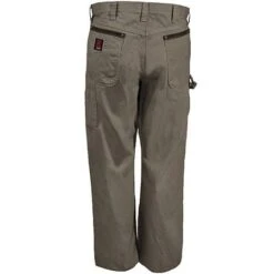 Wrangler Riggs Jeans: Men's Bark Brown 3W020 BR Cotton Ripstop Carpenter Jeans -Workingperson Deals Shirts Store 3w020br wranglerb 01