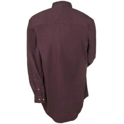 Wrangler Riggs Shirts: Men's Burgundy 3W501 BG Long Sleeve Cotton Twill Shirt -Workingperson Deals Shirts Store 3w501bg riggsb 01
