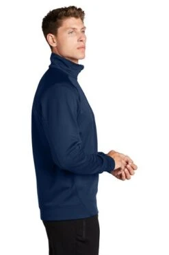 Sport-Tek Sweatshirts: Men's F247 NVY True Navy Tech Fleece 1/4-Zip Pullover -Workingperson Deals Shirts Store 4718 truenavy 3 f247truenavymodelside1 337w