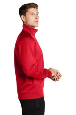 Sport-Tek Sweatshirts: Men's F247 RED True Red Tech Fleece 1/4-Zip Pullover 6 Sport-Tek Sweatshirts: Men's F247 RED True Red Tech Fleece 1/4-Zip Pullover -Workingperson Deals Shirts Store 4718 truered 3 f247trueredmodelside1 337w