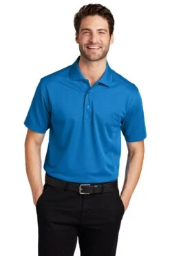Port Authority Shirts: Men's K527 VB Vivid Blue Tech Pique Polo