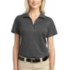 Port Authority Shirts: Women's L527 GS Grey Smoke Tech Pique Polo