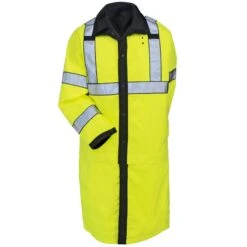 5.11 Tactical Coats: Men's 48125 019 Black High Vis Waterproof Reversible Rain Coat -Workingperson Deals Shirts Store 5.11 48125 f 01