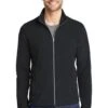 Port Authority Jackets: Men's F223 BLK Black Microfleece Jacket