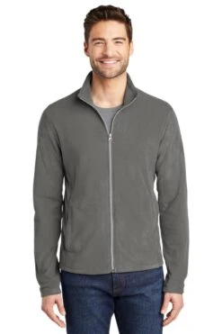 Port Authority Jackets: Men's F223 PG Pearl Grey Microfleece Jacket