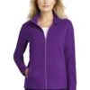 Port Authority Jackets: Women's L223 AP Amethyst Purple Microfleece Jacket
