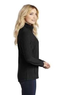Port Authority Jackets: Women's L223 BLK Black Microfleece Jacket 6 Port Authority Jackets: Women's L223 BLK Black Microfleece Jacket -Workingperson Deals Shirts Store 5088 black 3 l223blackmodelside4 337w