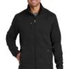 Port Authority Jackets: Men's F222 BLK Black Pique Fleece Jacket