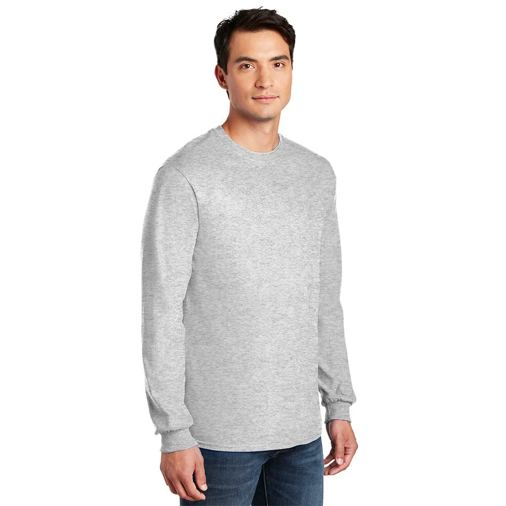Gildan Shirt: Men's 5400 Ash Heavy Cotton Long Sleeve 1 Gildan Shirt: Men's 5400 Ash Heavy Cotton Long Sleeve