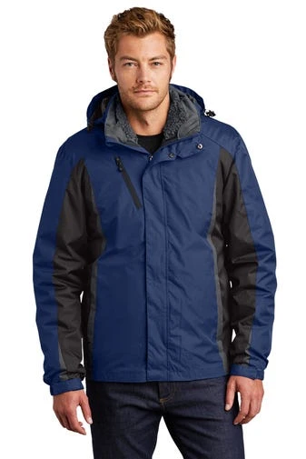 Port Authority Jackets: Men's J321 ABM Admiral Blue Black Magnet Colorblock 3-in-1 Jacket 2 Port Authority Jackets: Men's J321 ABM Admiral Blue Black Magnet Colorblock 3-in-1 Jacket - Image 2