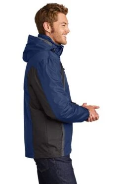Port Authority Jackets: Men's J321 ABM Admiral Blue Black Magnet Colorblock 3-in-1 Jacket 9 Port Authority Jackets: Men's J321 ABM Admiral Blue Black Magnet Colorblock 3-in-1 Jacket -Workingperson Deals Shirts Store 5548 adbbkmg 3 j321adbbkmgmodelside1 337w