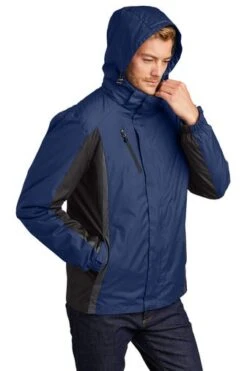 Port Authority Jackets: Men's J321 ABM Admiral Blue Black Magnet Colorblock 3-in-1 Jacket 10 Port Authority Jackets: Men's J321 ABM Admiral Blue Black Magnet Colorblock 3-in-1 Jacket -Workingperson Deals Shirts Store 5548 adbbkmg 5 j321adbbkmgmodelhood1 337w